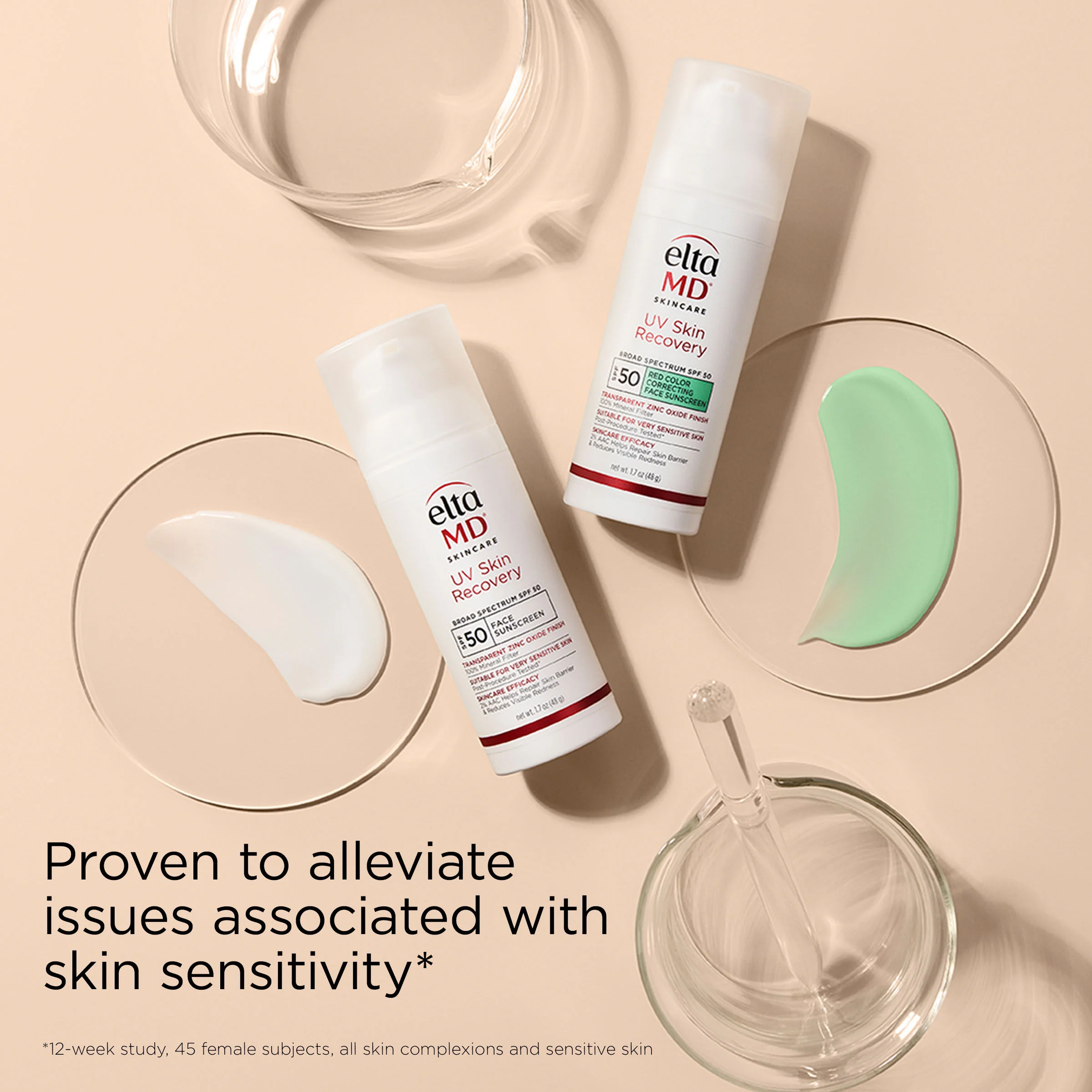 UV Skin Recovery Red Color Correcting Green Tint Broad Spectrum SPF 50 - Image 4