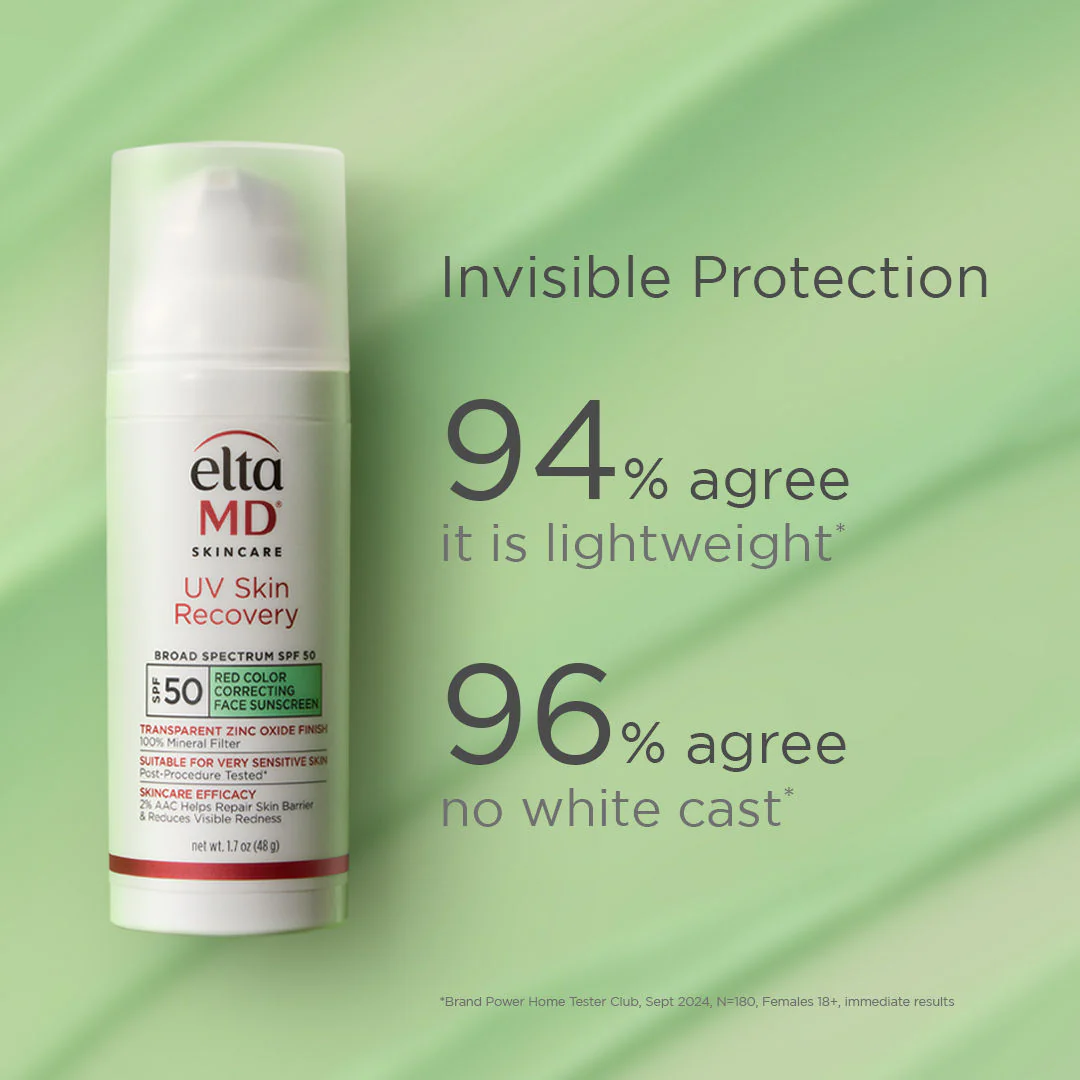 UV Skin Recovery Red Color Correcting Green Tint Broad Spectrum SPF 50 - Image 7
