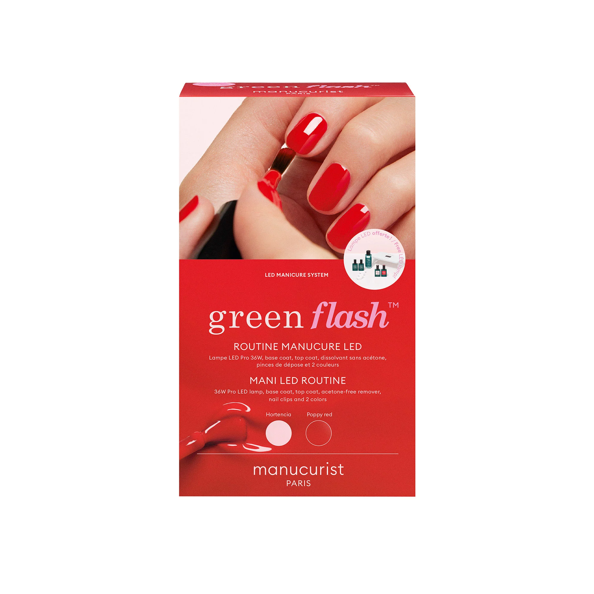 36W Green Flash Pro Routine Set - Poppy Red and Hortencia - Image 4